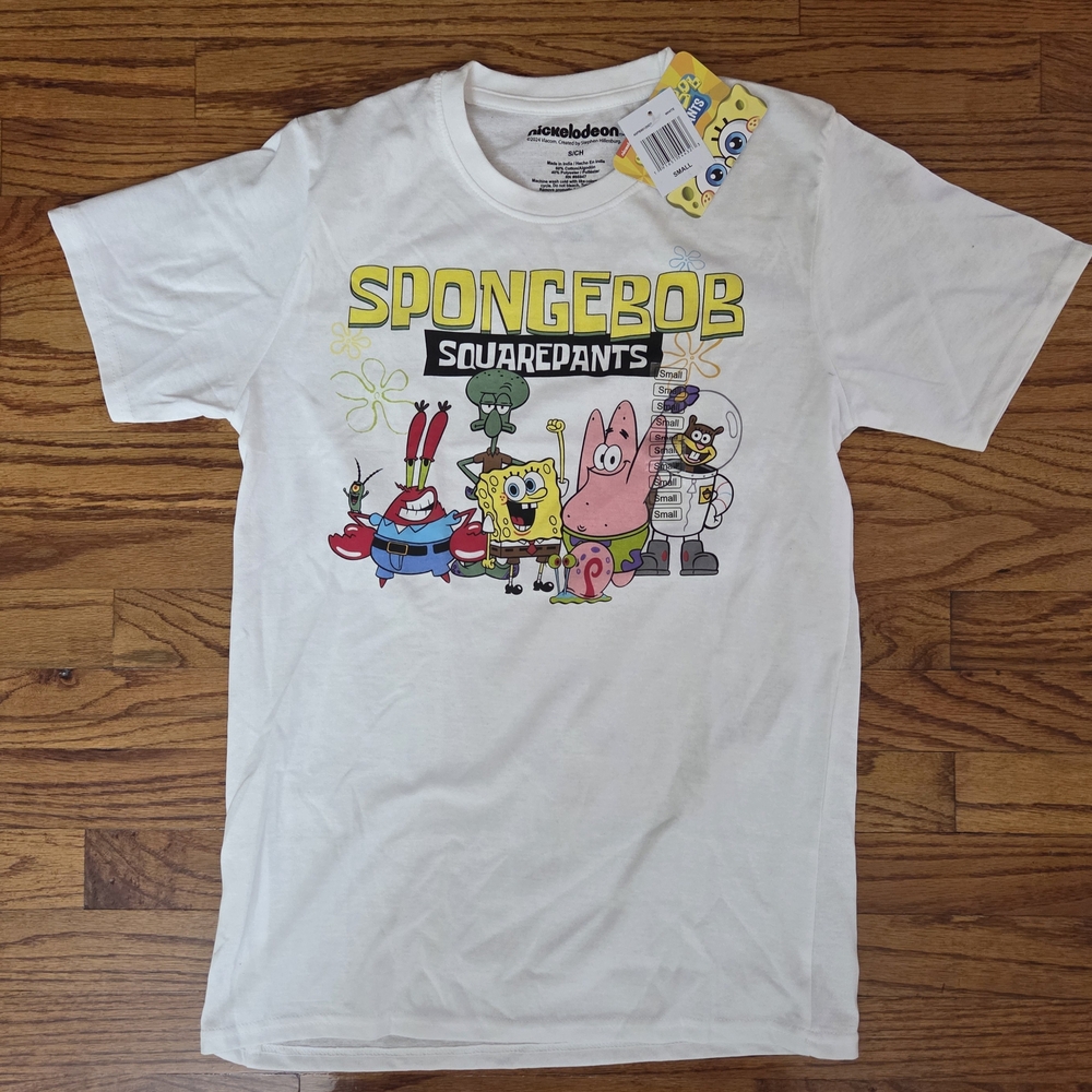 Nickelodeon White SpongeBob Short Sleeve Tee